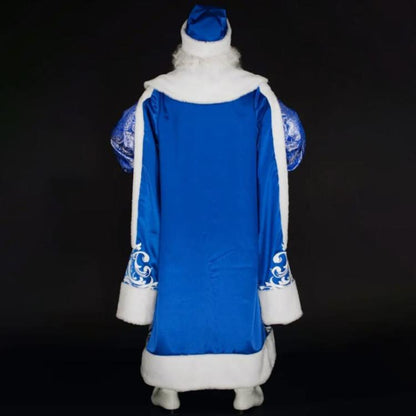 4pcs Santa Claus Cosplay Costume Christmas Outfit Hat Glove Large Storage Bag