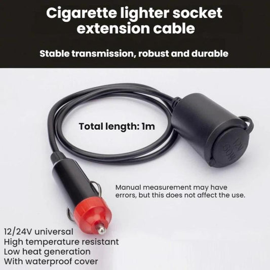 Cable de extensión con conector hembra de alta potencia para encendedor de cigarrillos de coche