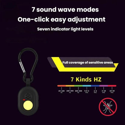 Répulsif portable multifonction à ultrasons SB-1330B - Clip anti-moustique silencieux et écologique pour l'extérieur