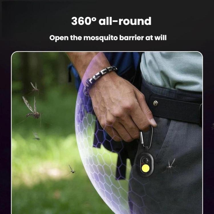 Répulsif portable multifonction à ultrasons SB-1330B - Clip anti-moustique silencieux et écologique pour l'extérieur