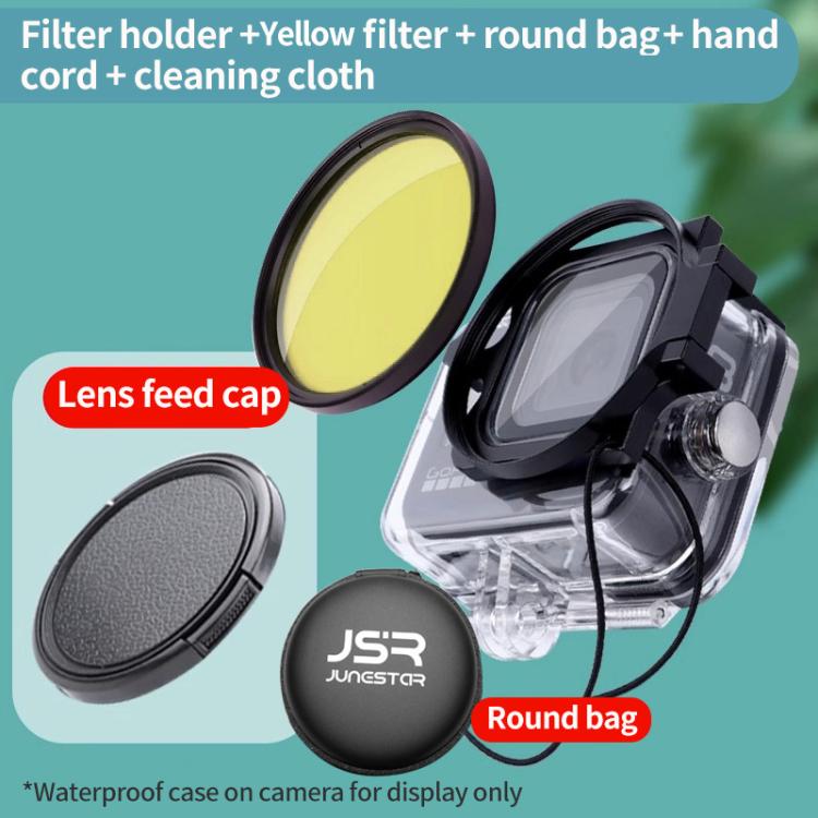 For GoPro HERO13/12/11/10/9/8 Black Action Camera, JSR Filter Adapter Ring+Lens Cover, JSR Red Diving Filter With Adapter Ring, JSR Purple Diving Filter With Adapter Ring, JSR Yellow Diving Filter With Adapter Ring, JSR 16X Macro Filter With Adapter Ri...
