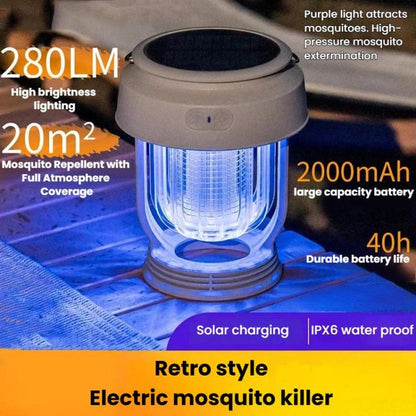 SB-6525 Lampe antimoustique solaire portable étanche d'extérieur à suspendre