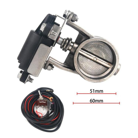 Electrically Controlled Exhaust Valve For Cars & Motorcycles Automotive Modified Valve Body, Electric Motor, 2 inch 51mm, 2.25 inch 60mm, 2.5 inch 63mm, 2.75 inch 70mm, 3 inch 76mm
