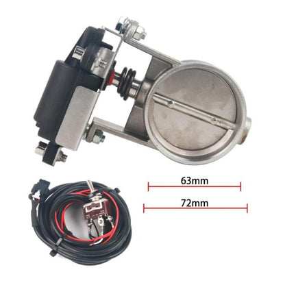 Valve d'échappement à commande électrique pour voitures et motos, corps de valve modifié automobile, moteur électrique, 2 pouces 51 mm, 2,25 pouces 60 mm, 2,5 pouces 63 mm, 2,75 pouces 70 mm, 3 pouces 76 mm