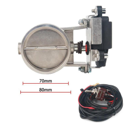 Valve d'échappement à commande électrique pour voitures et motos, corps de valve modifié automobile, moteur électrique, 2 pouces 51 mm, 2,25 pouces 60 mm, 2,5 pouces 63 mm, 2,75 pouces 70 mm, 3 pouces 76 mm