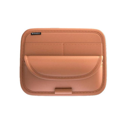 Universal Large-Capacity Sun Visor Organizer For Cars Multi-Functional Eyeglass Clip & Ticket/Card Storage Bag