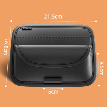 Universal Large-Capacity Sun Visor Organizer For Cars Multi-Functional Eyeglass Clip & Ticket/Card Storage Bag