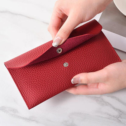 Long Leather Large-Capacity Wallet Women Versatile Clutch Bag