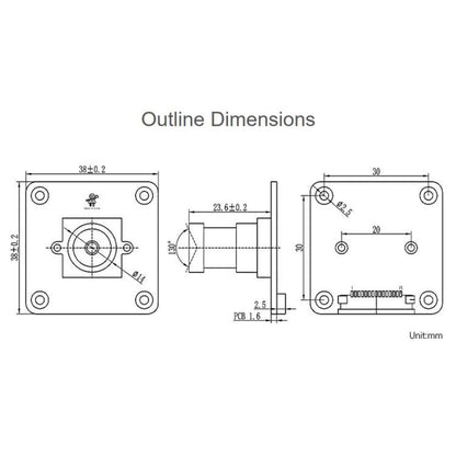 1.6MP M12 Mono Global Shutter Camera Module, 32427