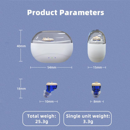 16-Channel Invisible In-Canal Hearing Aids With Smart Noise Reduction Chip & Magnetic Charging Case