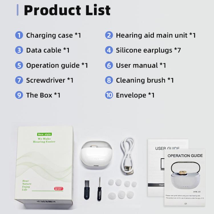 16-Channel Invisible In-Canal Hearing Aids With Smart Noise Reduction Chip & Magnetic Charging Case