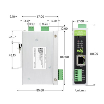 CAN FD Protocol Converter Bidirectional Data Communication, Supports 5 Data Conversion Modes And CAN 2.0A/2.0B Protocols, 32600