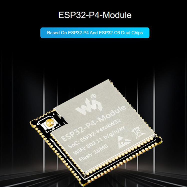 WAVESHARE ESP32-P4-Module Core Board Supports 2.4GHz Wi-Fi And Bluetooth 5.3, 16MB, 32MB, 16MB Onboard IPEX Connector, 32MB Onboard IPEX Connector