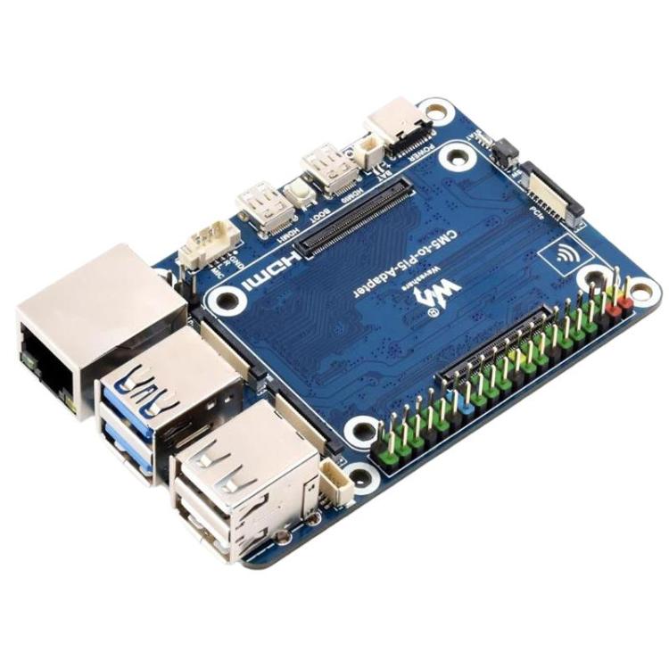 WAVESHARE CM5-To-Pi5-Adapter For Raspberry Pi 5 CM5 To Pi 5 Adapter Board Supports Connecting To Microphone, 32049