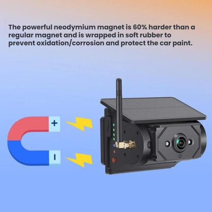 Wireless WIFI Magnetic Solar-powered Car Recorder Reversing HD Camera