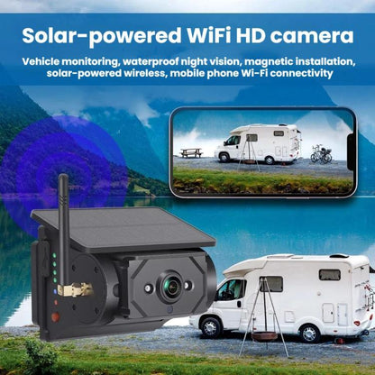 Wireless WIFI Magnetic Solar-powered Car Recorder Reversing HD Camera