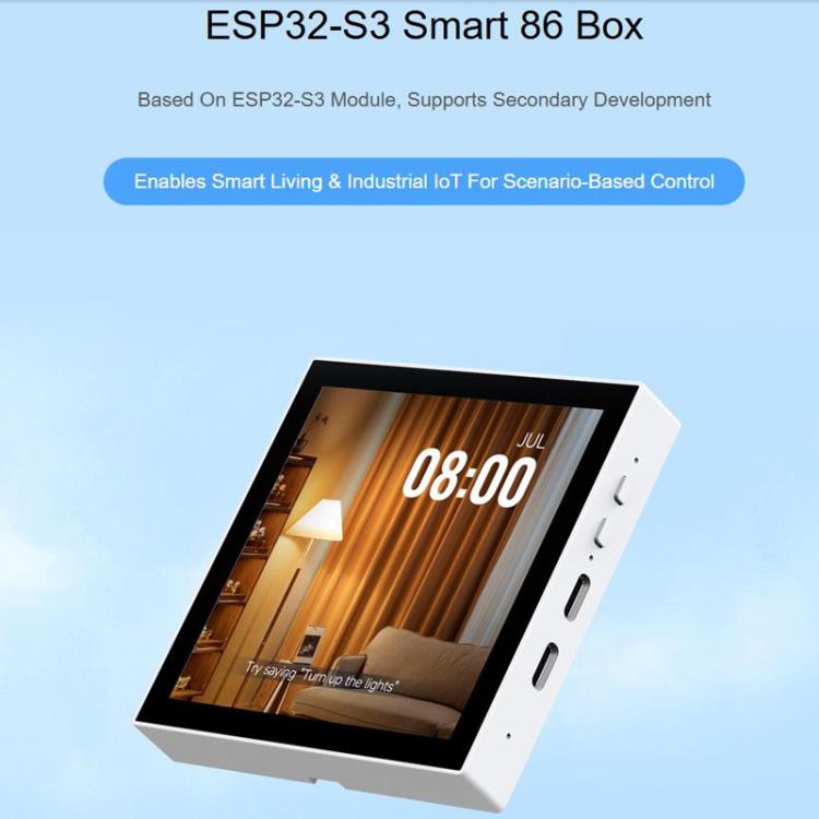 WAVESHARE ESP32-S3-Touch-LCD-4B 4 Inch Smart 86 Box, 5-Point Touch, RGB Interface