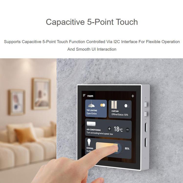 WAVESHARE ESP32-S3-Touch-LCD-4B 4 Inch Smart 86 Box, 5-Point Touch, RGB Interface