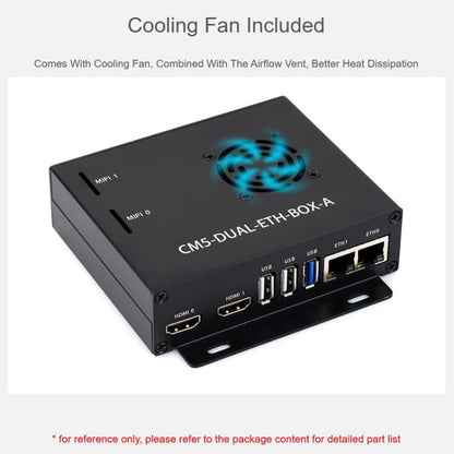 For Raspberry Pi CM5 WAVESHARE Gigabit / 2.5G Dual Network Port Expansion Board Support Access To RJ45 And Dual 4K Outputs, US Plug, EU Plug, UK Plug