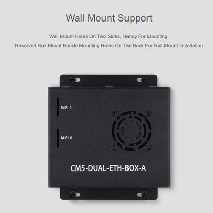For Raspberry Pi CM5 WAVESHARE Gigabit / 2.5G Dual Network Port Expansion Board Support Access To RJ45 And Dual 4K Outputs, US Plug, EU Plug, UK Plug