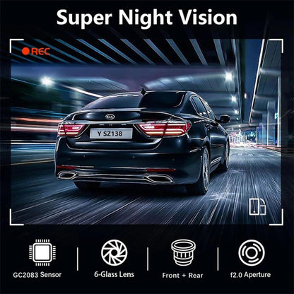 4K Smartphone Connected WiFi High-Definition Dual-Recording Car Dash Cam, Front+Inside, Front+Inside+GPS Track, Front+Rear, Front+Rear+GPS Track