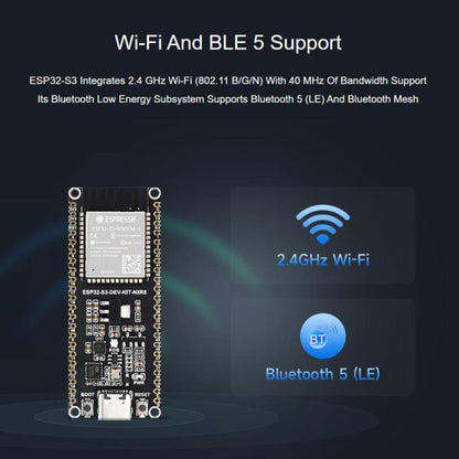 Microcontroller 2.4GHz Wi-Fi Development Board, 240MHz Dual Core Processor, WAVESHARE ESP32-S3-DEV-KIT-N8R8, WAVESHARE ESP32-S3-DEV-KIT-N8R8-M With Pre-soldered Headers, WAVESHARE ESP32-S3-DEV-KIT-N16R8                                                  ...