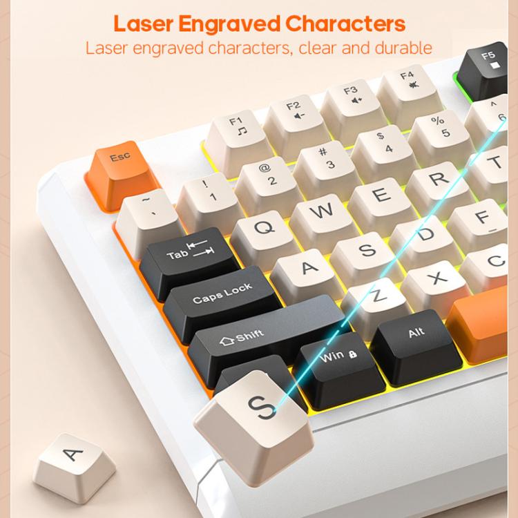 iMICE AK-100 Wired USB Rainbow Backlit Color Block Keycap Keyboard