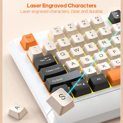 iMICE AK-100 Wired USB Rainbow Backlit Color Block Keycap Keyboard