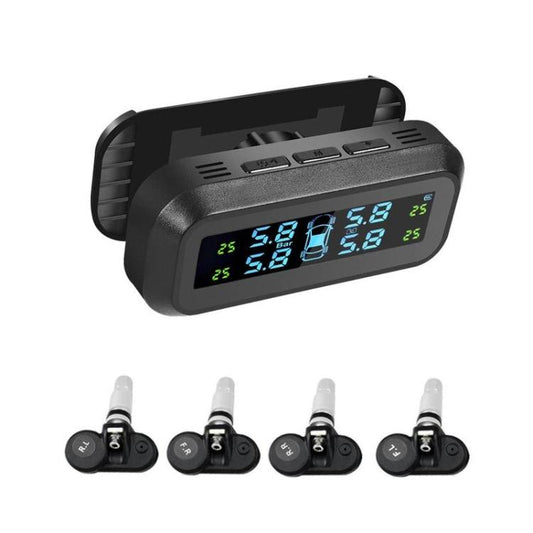Monitor de presión de neumáticos inalámbrico con energía solar para coche, externo e interno