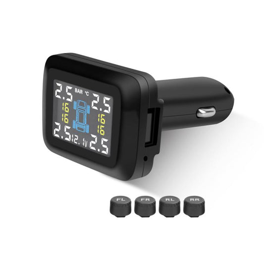 Monitor de presión de neumáticos para batería de automóvil tipo encendedor de cigarrillos, externo, interno