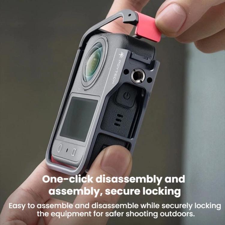 For DJI Osmo 360 PGYTECH Panoramic Camera Metal Cage Protective Extended Frame