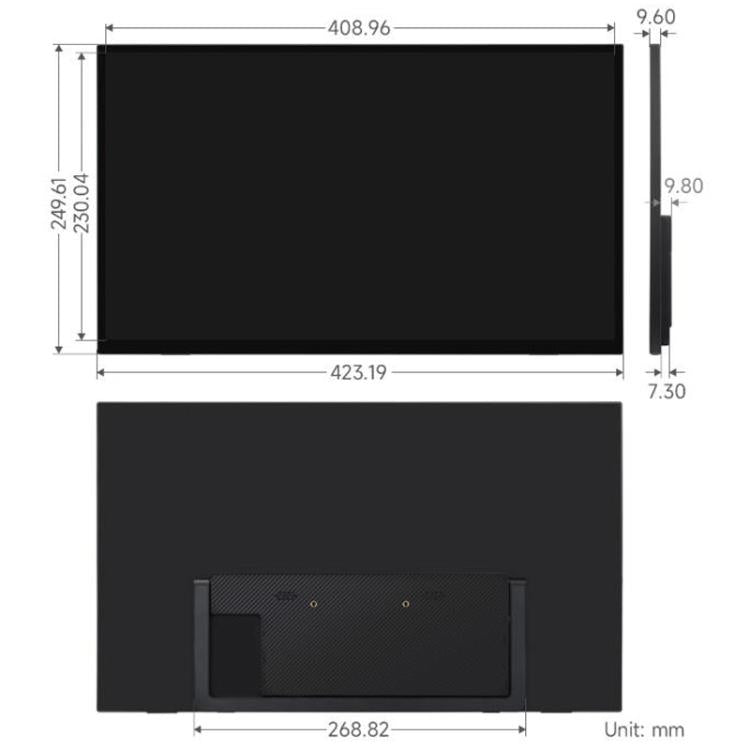 Luckfox 18.5 Inch 10-Point Touch Monitor 1920 × 1080 Resolution 120Hz Refresh Rate IPS Screen, EU Plug, UK Plug, US Plug