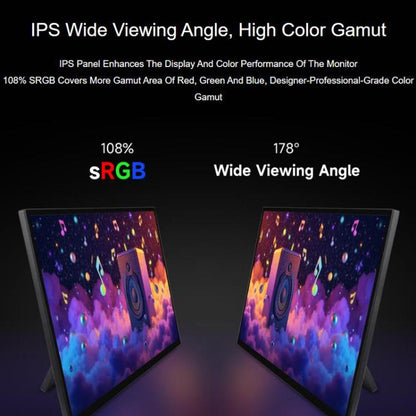 Luckfox 18.5 Inch 10-Point Touch Monitor 1920 × 1080 Resolution 120Hz Refresh Rate IPS Screen, EU Plug, UK Plug, US Plug