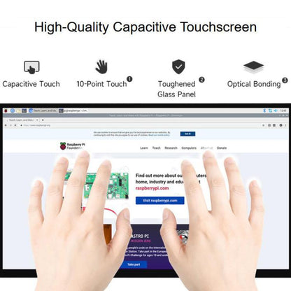 Luckfox 18.5 Inch 10-Point Touch Monitor 1920 × 1080 Resolution 120Hz Refresh Rate IPS Screen, EU Plug, UK Plug, US Plug
