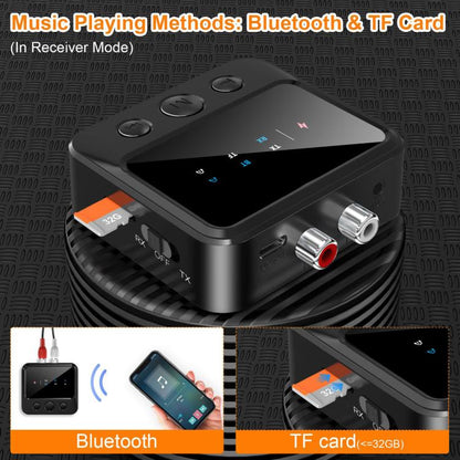 Bluetooth 5.4 Audio Transmitter/Receiver Adapter With TF Card Playback, C56