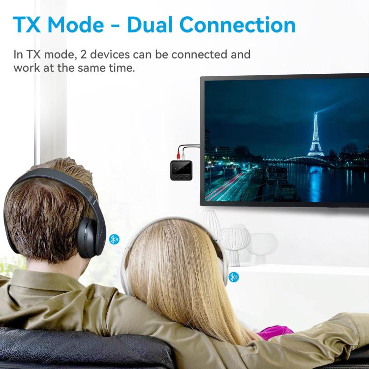 Bluetooth 5.4 Audio Transmitter/Receiver Adapter With TF Card Playback, C56