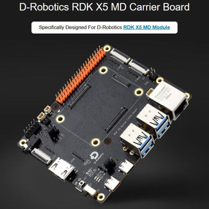 Matching Base Board With 40-PIN GPIO Interface And Gigabit Ethernet RJ45 Port, D-Robotics RDK X5 MD Carrier Board