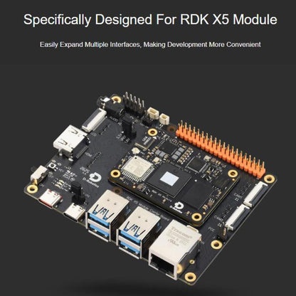 Matching Base Board With 40-PIN GPIO Interface And Gigabit Ethernet RJ45 Port, D-Robotics RDK X5 MD Carrier Board