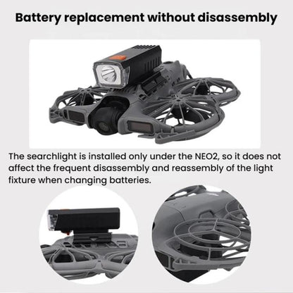 CQT Drone Down Hanging Rechargeable Night Light Fixed Searchlight, 915525