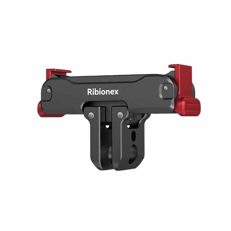For DJI Osmo Action 6 / Nano Ribionex Dual-Sided Magnetic Quick-release Adapter Mount with 2-Claw and 1/4-inch Tripod Thread