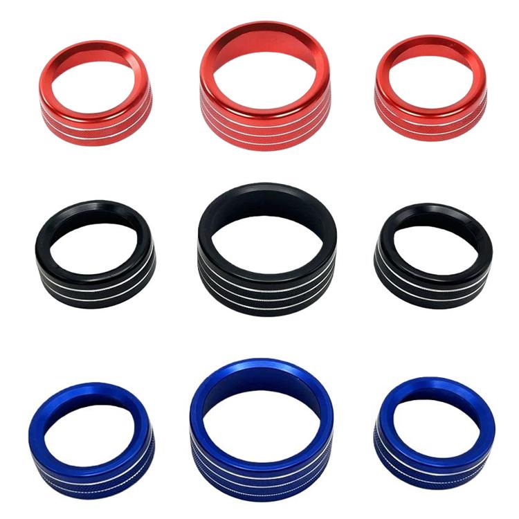 For Dodge Durango / Challenger 3pcs /Set Car Center Console Knob Trim Ring