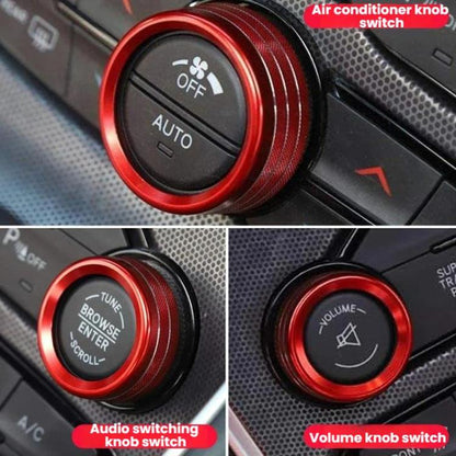 For Dodge Durango / Challenger 3pcs /Set Car Center Console Knob Trim Ring