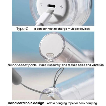 Mini Turbo Convenient USB Dazzling Colorful Light Handheld Fan, F22