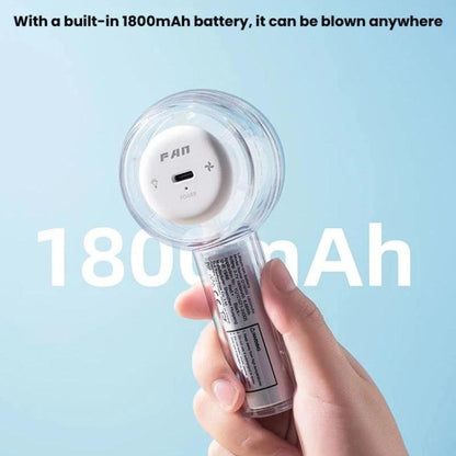 Mini Turbo Convenient USB Dazzling Colorful Light Handheld Fan, F22
