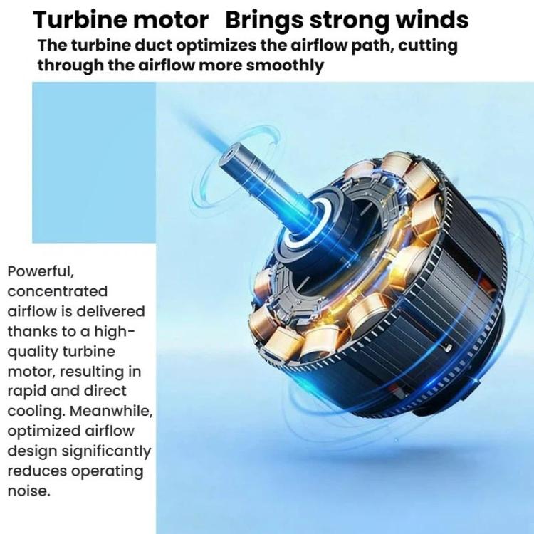 Mini Turbo Convenient USB Dazzling Colorful Light Handheld Fan, F22