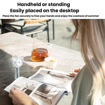 Mini Turbo Convenient USB Dazzling Colorful Light Handheld Fan, F22