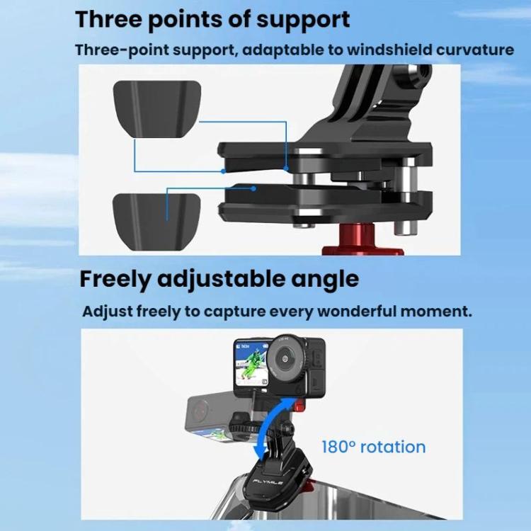 Flymile Camera Motorcycle Windshield Bracket Mounting Clip
