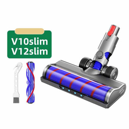 Soft Roller and Direct-Drive Brush Head Combo with LED, For Dyson V10 Slim / V12 Slim, For Dyson V7 / V8 / V10 / V11 / V15 / V8 Slim, For Dyson V6