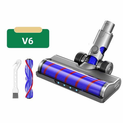 Soft Roller and Direct-Drive Brush Head Combo with LED, For Dyson V10 Slim / V12 Slim, For Dyson V7 / V8 / V10 / V11 / V15 / V8 Slim, For Dyson V6