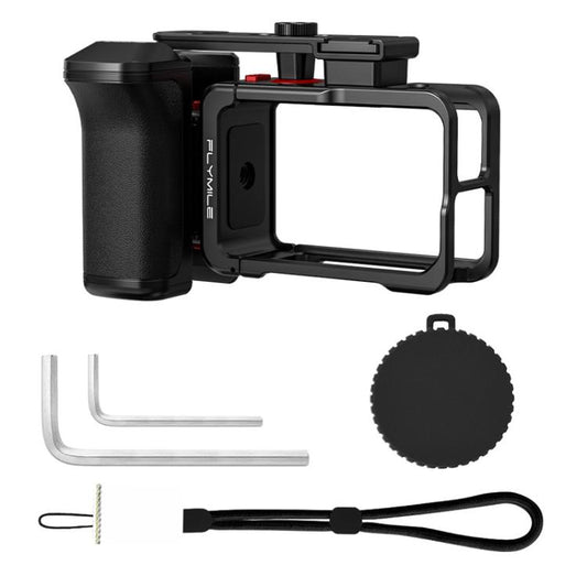 ملحق قفص أرنب ممتد مع مقبض، إصدار بلاستيكي، متوافق مع DJI Osmo Action 4 / 3 / 5 Pro Flymile Adapter
